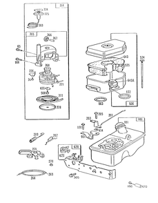 Fuel Tank, A/C,vertical Pull Diagram and Parts List for 94988-0654-01  Briggs and Stratton Engine
